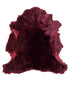 Burgundy Sheepskin Hide Fur Leather LEF00005