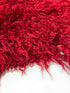 Dark Red Curly Sheepskin Hide Fur Leather LEF00003
