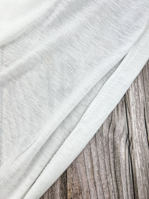 White Knit Jersey Fabric Designer Fabric by the yard ATK00539R