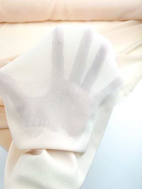 Light Peach Crepe Georgette Light Weight Woven Fabric by the yard ATW00173R