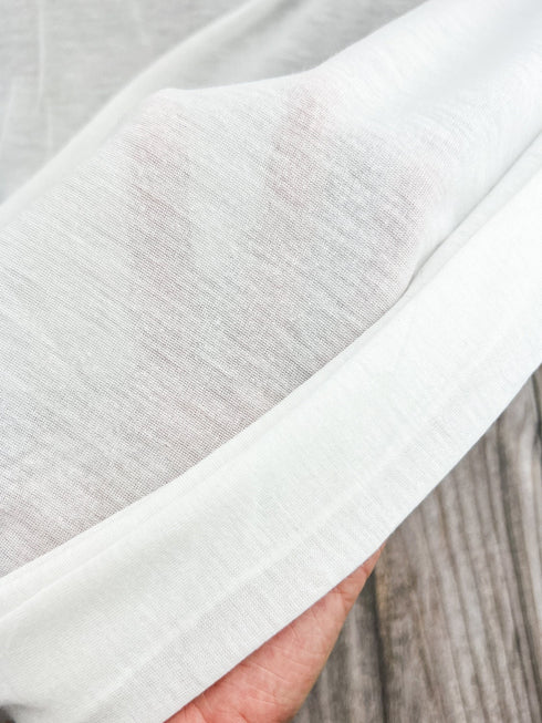 White Knit Jersey Fabric Designer Fabric by the yard ATK00539R