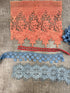 Terra Cotta and Periwinkle Lace Trims Variety Trim Scrap Pack Scrap Bundle Pack 12 Pieces SPK00185