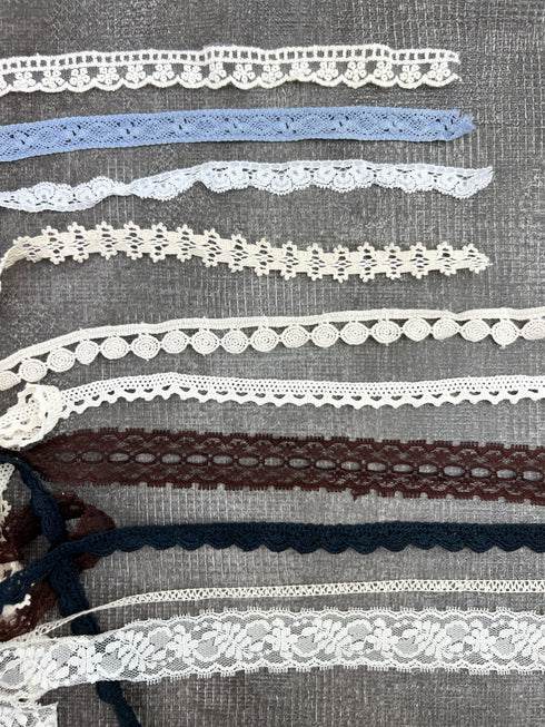 Narrow Lace Trims Variety Trim Scrap Pack Scrap Bundle Pack 11 Pieces SPK00188