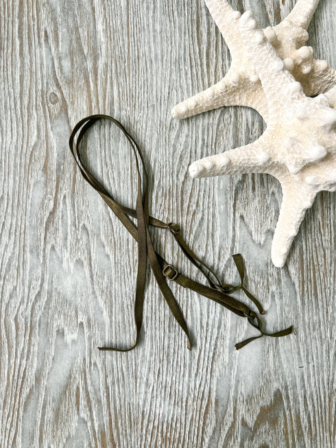 Olive Green Adjustable Bra Straps Lingerie Straps Elastic Trim 1 Pair