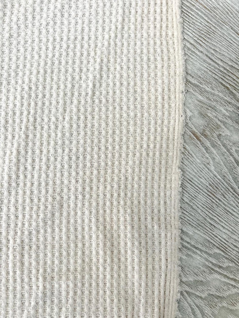 Oatmeal Fancy Brushed Waffle Sweater Knit Fabric by the yard OSK01217R