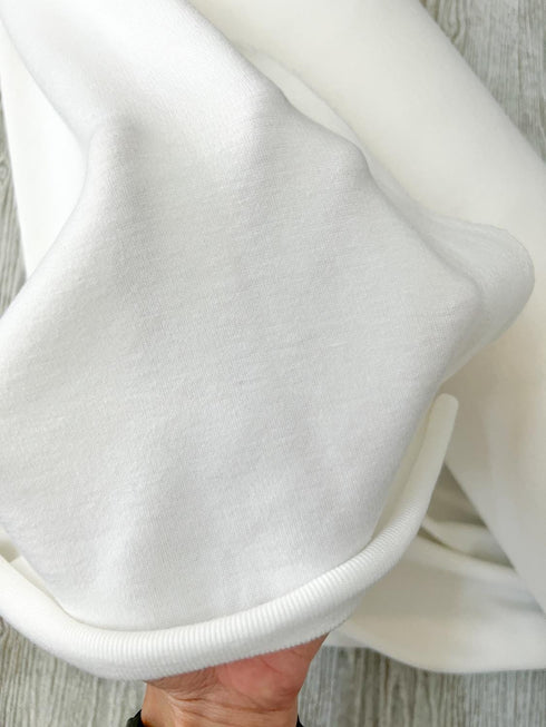 Cream Double Face Sweater Knit Fabric Designer Fabric by the yard OSK01219R