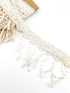 Ecru Lace Fringe Trim Remnant 5 yards 30 inches total 2 pieces NLT00507