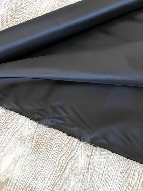 Black Taffeta Lining Stiff Lining Fabric Designer Deadstock Fabric by the yard ATW00176R