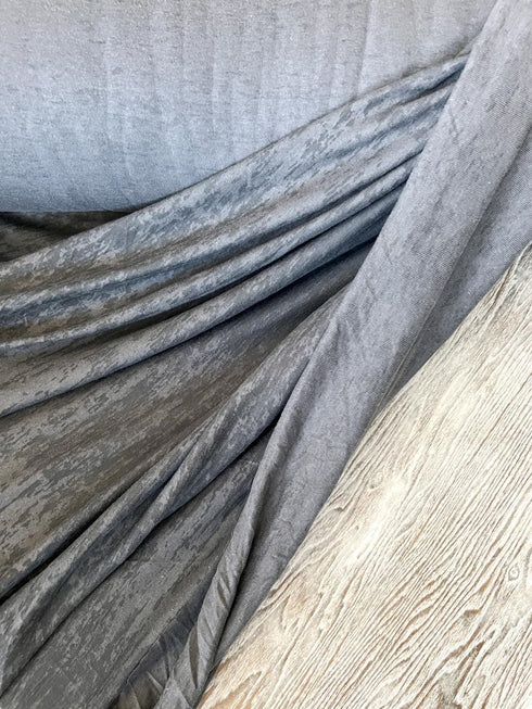 Heather Gray Rib Knit Fabric by the yard ATK00544R
