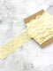 Yellow Stretch Lace Trim Remnant 7 yards Total Irregular SLT00316