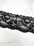 Black Sequined Stretch Lace Trim Remnant 7 yards SLT00324