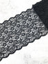 Black Extra Wide Stretch Lace Trim Remnant 3.5 yards SLT00328