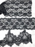 Black Wide Stretch Lace Trims Variety Trim Scrap Pack Scrap Bundle Pack 8 Pieces SPK00213