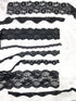 Black Stretch Lace Trims Variety Trim Scrap Pack Scrap Bundle Pack 14 pieces SPK00215