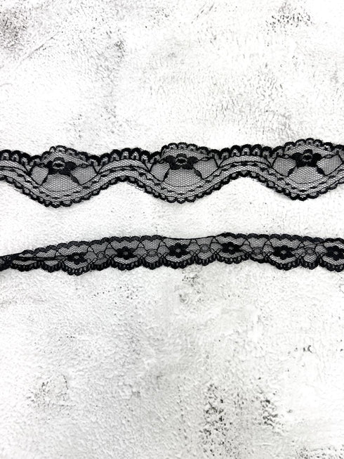 Black Lace Trims Variety Trim Scrap Pack Scrap Bundle Pack 6 pieces SPK00217