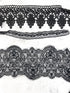Black Lace Trims Variety Trim Scrap Pack Scrap Bundle Pack 6 pieces SPK00219