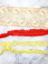 Yellow Orange Stretch Lace Trim Variety Trim Scrap Pack Scrap Bundle Pack SPK00208