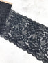 Black Stretch Lace Trim Remnant 2 yards 32 inches SLT00320