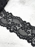 Black Stretch Lace Trim Remnant 3 yards SLT00321