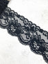 Black Stretch Lace Trim Remnant 3.5 yards SLT00325