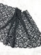 Black Extra Wide Stretch Lace Trim Remnant 1.5 yards SLT00329