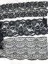 Black Wide Stretch Lace Trims Variety Trim Scrap Pack Scrap Bundle Pack II 8 Pieces SPK00214