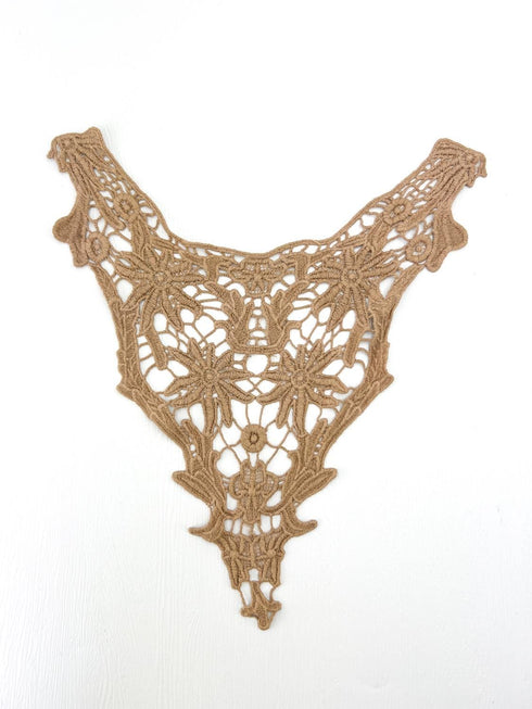 Beige Floral Cotton Applique APP00479