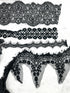 Black Lace Trims Variety Trim Scrap Pack Scrap Bundle Pack 6 pieces SPK00217