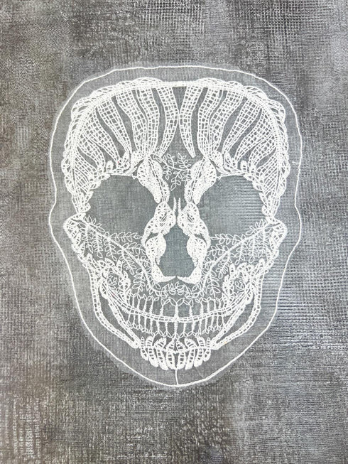 Ecru Skull Applique APP00469