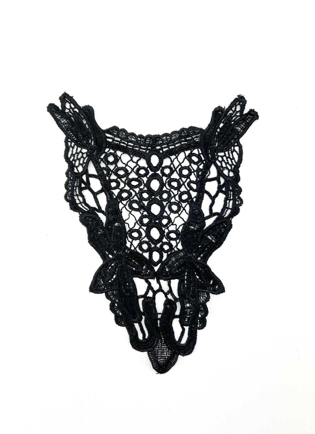 Black Floral Applique