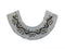 Black and Silver Beaded Neck Applique APP00477