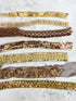 Brown and Gold Variety Fancy Trim Scrap Pack Scrap Bundle Pack SPK00225