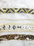 White and Gold Variety Fancy Trim Scrap Pack Scrap Bundle Pack SPK00228