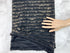 Black and Gold Ruffled Tier Knit Fabric Remnant 33 inches length PDK00798
