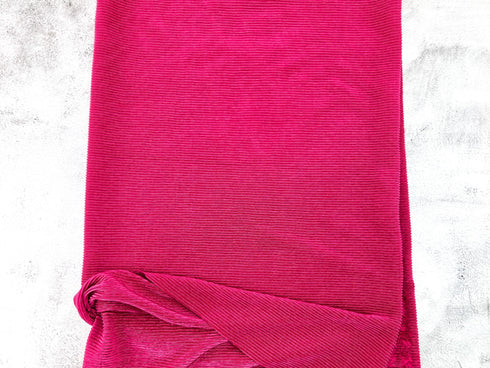 Fuscia Pleated Woven Fabric Remnant 1.25 yards ATW00179