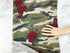 Green Camouflage and Roses Brushed Sweater Knit Fabric Remnant 3.5 yards OSK01223