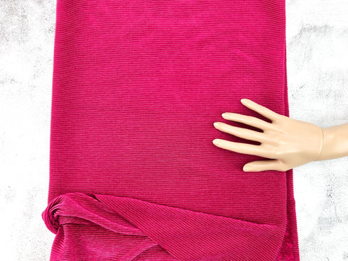 Fuscia Pleated Woven Fabric Remnant 1.25 yards ATW00179