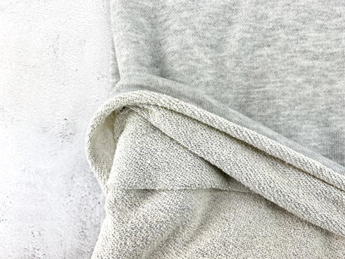 Light Heather Gray French Terry Knit Fabric Remnant 2.5 yards FTK00881