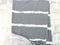Gray and Off White Stripe Print Baby French Terry Knit Fabric Remnant 1.25 yards FTK00876