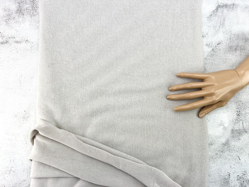 Concrete Gray Brushed Sweater Knit Fabric Remnant 2.75 yards OSK01225