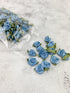 160 Mini Fabric Flowers Tiny Flowers Florals Blue Flowers Blue Mini Flowers NTN00091