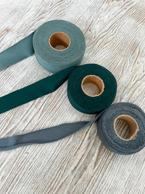 Green Knit Jersey Bias Tape Bundle Pack of 2 Binding Tape Bias Trim Knit Bias Tape 34 yards BST00352