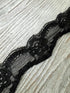 Black Floral Stretch Lace Trim 4.75 yards SLT00333