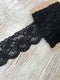 Black Floral Stretch Lace Trim 6.5 yards SLT00334