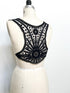 Black Racerback Cotton Applique with Circular Designs