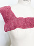 Dark Pink Cotton Applique Front and Back