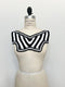 Black and Off White Stripe Cotton Applique