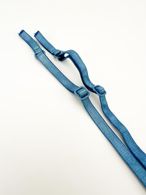 Teal Blue Adjustable Bra Straps Lingerie Straps Elastic Trim 1 Pair