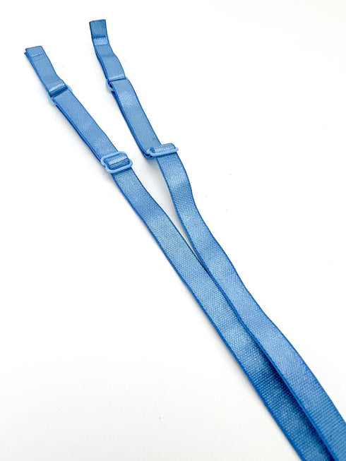 Light Blue Adjustable Bra Straps Lingerie Straps Elastic Trim 1 Pair
