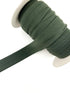 Olive Green Knit Wide Straps Hollow Tube Tubular Trim 10 yards